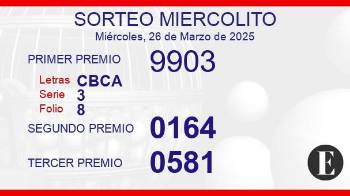 Sorteo de oro miercolito de 26 de marzo de 2025