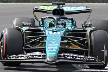 Lance Stroll, de Aston Martin, durante la carrera en el GP de Italia.