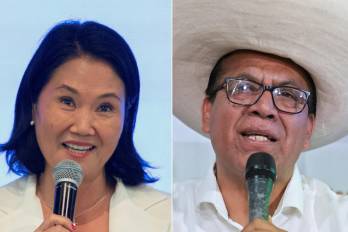 Fujimori espera los resultados en su residencia junto a sus hijas y hermana y Sánchez en el penal donde esta detenido el expresidente Pedro Castillo.