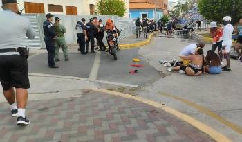 Momentos en el que se registran las detenciones luego del tiroteo en Penonomé.