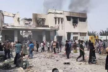 Captura del video de los momentos posteriores al bombardeo en la ciudad de Minab (Irán)