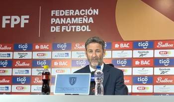 El entrenador de la selección de Panamá, Thomas Christiansen.