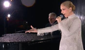 Céline Dion durante la presentación