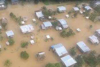 Vista a las inundaciones que se han presentado en la provincia de Darién.