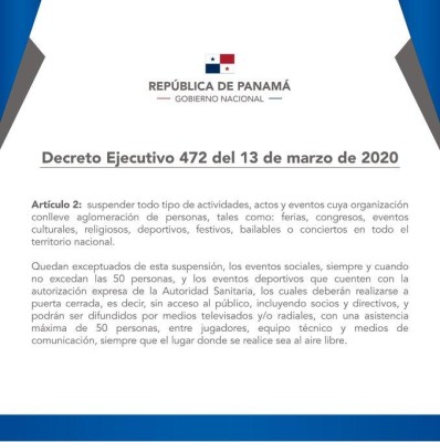 Decreto Ejecutivo 472 de 2020
