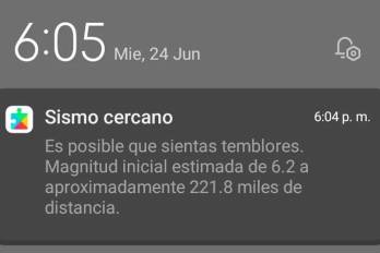 Usuarios en redes sociales compartieron las alarmas recibidas segundos antes de los temblores de 7.2 y 7.5.