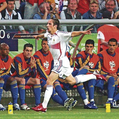 Franck Ribéry durante la Copa Mundial de la FIFA Alemania 2006.