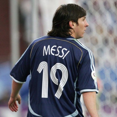 Lionel Messi durante la Copa Mundial de la FIFA Alemania 2006.
