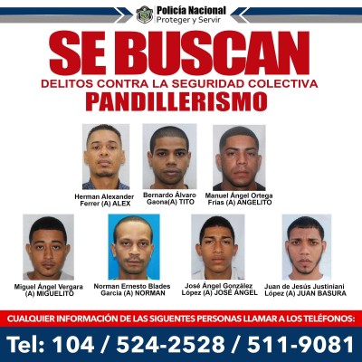 Lista de los más buscados de la Policía Nacional en San Miguelito.