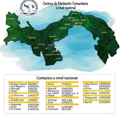 Se cuenta con 24 centros de mediación comunitaria a nivel nacional.