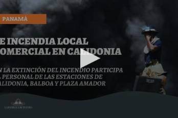 Se incendia local comercial en Calidonia
