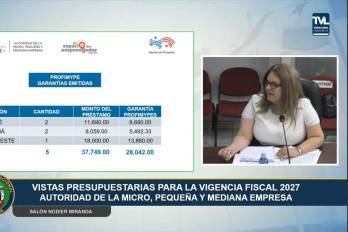La directora encargada de AMPYME, Silvio Fabrega.