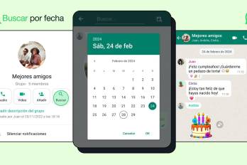 WhatsApp activa una función para buscar mensajes por fecha. Imagen facilitada por WhatsApp.