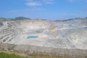 Imagen de tajo en Cobre Panamá, en Donoso, provincia de Colón.