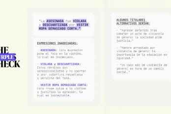 La herramienta de IA proporciona opciones para mejorar titulares y abordar la violencia de género con responsabilidad.