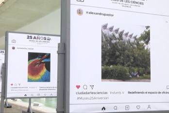 Imagen de la exposición fotográfica 'Instants' en la Ciudad de las Artes y las Ciencias de Valencia.