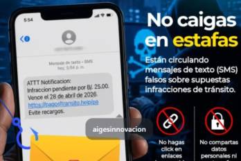 La entidad reiteró que no solicita pagos mediante enlaces enviados por SMS.