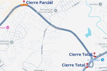 Este domingo 26 de octubre se estarán desarrollando trabajos que afectarán el tráfico en el Corredor Este hacia Brisas del Golf.