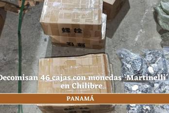 Decomisan 46 cajas con monedas `Martinelli ´