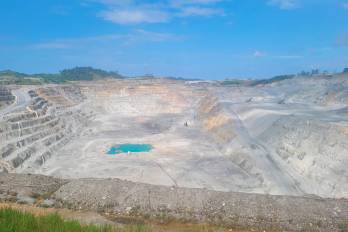 Imagen ilustrativa del tajo en la mina Cobre Panamá, en Donoso, provincia de Colón.