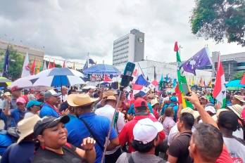 Foto de archivo donde los docentes y sindicatos protestaban en contra de la Ley 462.