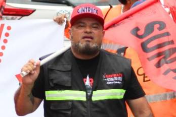 Jaime Caballero, dirigente del dirigente del Sindicato Único de Trabajadores de la Construcción y Similares (Suntracs).