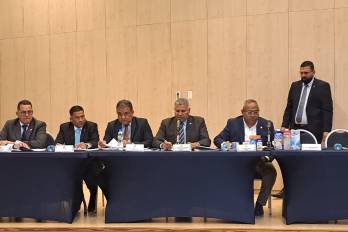 La Comisión de Asuntos Agropecuarios reunida este martes en la sede del Parlatino.