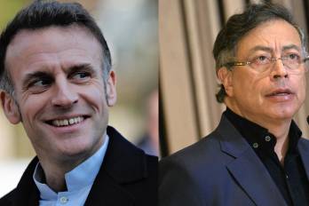 Macron (izq.) destacó la importancia de impulsar una tregua y el diálogo como mecanismos fundamentales para avanzar en la resolución de la crisis.