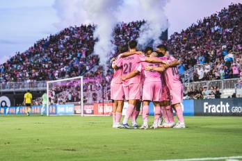 El equipo del Inter Miami durante un partido de la MLS.