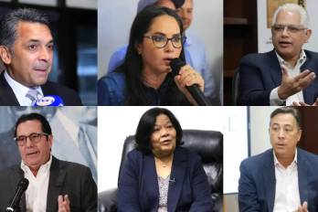 En el orden de las manecillas del reloj: Ricardo Lombana, Zulay Rodríguez, José Isabel Blandón, Martín Torrijos y Maribel Gordón.