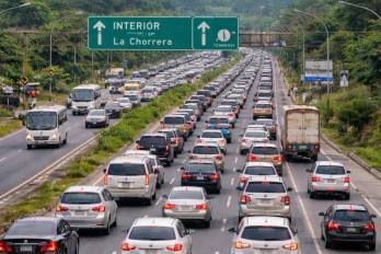 Más de 45 mil vehículos se desplazaron hacia el interior del país durante el asueto por el 9 de enero.