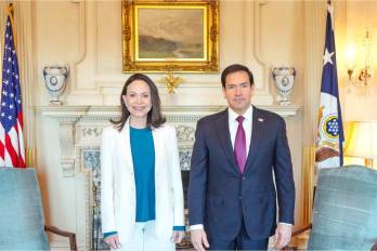 De acuerdo con Machado, habló con Rubio sobre la situación de Venezuela y el impulso a la agenda democrática.