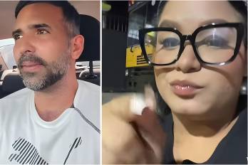 El creador de contenido venezolano Luis Miguel Castillo y Kerstin Guenther.