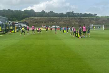 La selección de Panamá durante su entrenamiento en el Centro de Alto Rendimiento de Burunga.