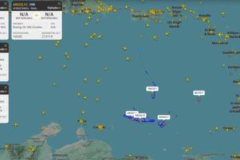 Se trataría de dos EA-18G Growler, identificados como GRIZZLY1 y GRIZZLY2, y un F/A-18 Super Hornet