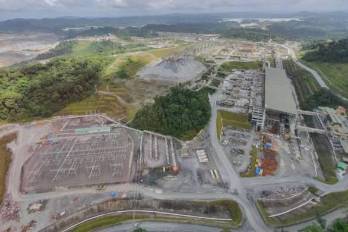 Extracción de cobre a cargo de la multinacional First Quantum en la provincia de Colón.