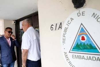 Fachada de la sede de la Embajada de Nicaragua en Panamá.