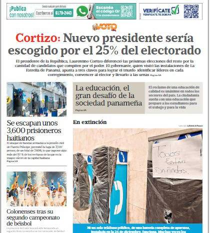 Portada del impreso del 4 de marzo de 2024