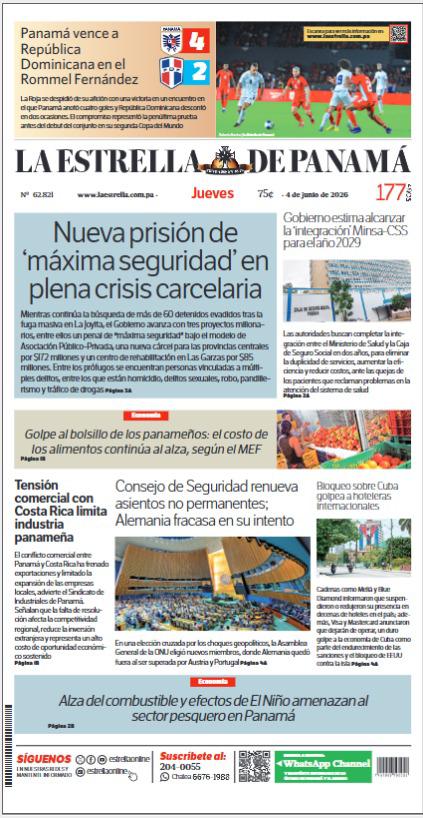 Portada del impreso del 4 de junio de 2026