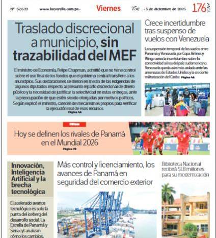 Portada del impreso del 5 de diciembre de 2025