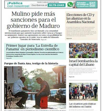 Portada del impreso del 21 de septiembre de 2024