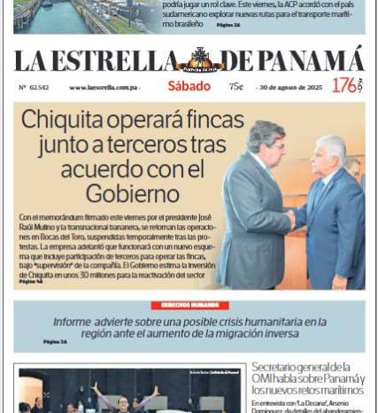 Portada del impreso del 30 de agosto de 2025