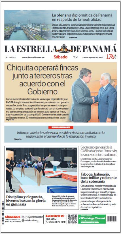 Portada del impreso del 30 de agosto de 2025