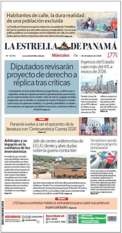 Portada del impreso del 18 de marzo de 2026