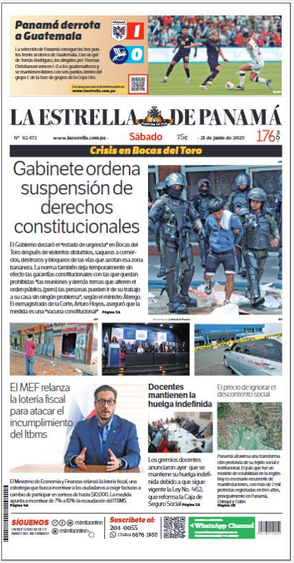 Portada del impreso de 21 de junio de 2025