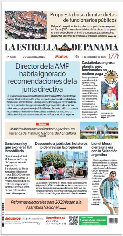 Portada del impreso del 1 de septiembre de 2026