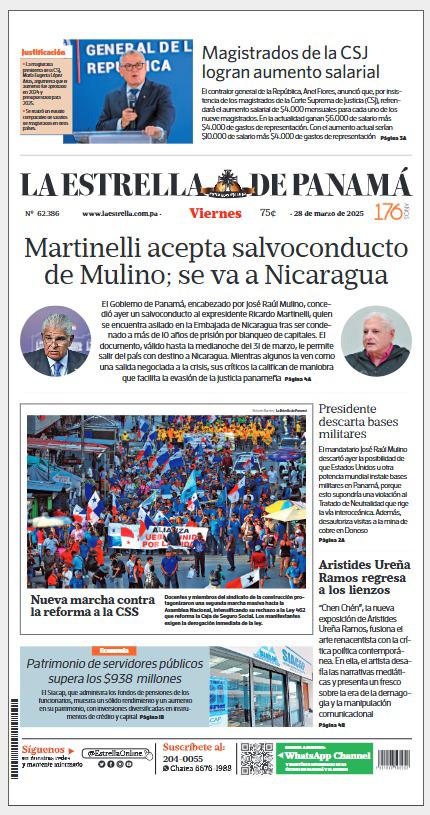Portada del impreso del 28 de marzo de 2025
