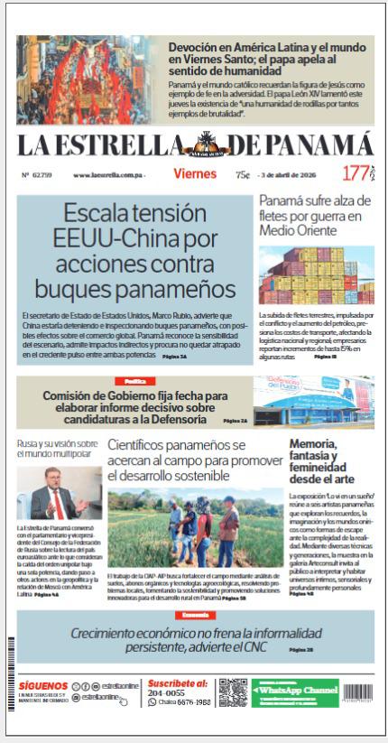 Portada del impreso del 3 de abril de 2026