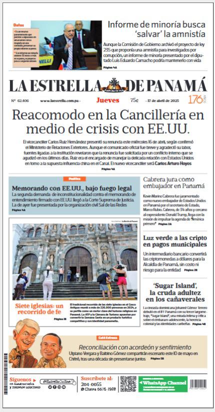 Portada del impreso del 17 de abril de 2025