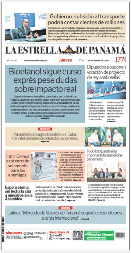 Portada del impreso del 26 de marzo de 2026